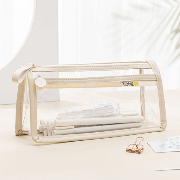 Transparent Double-layer Pencil Case Exam Special Large Capacity